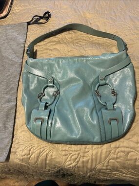 Francesco Biasia Teal Shoulder Bag